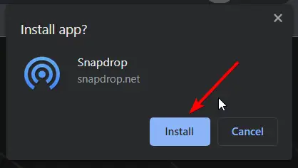 Installing Snapdrop