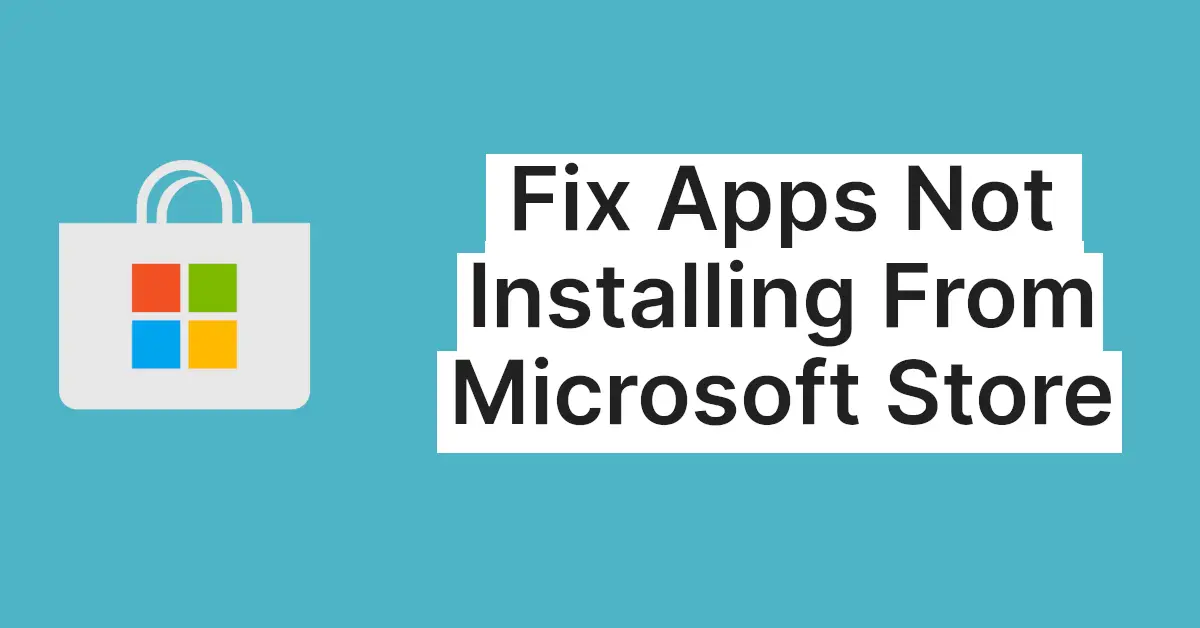 microsoft app store not installing apps