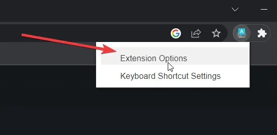 extension options