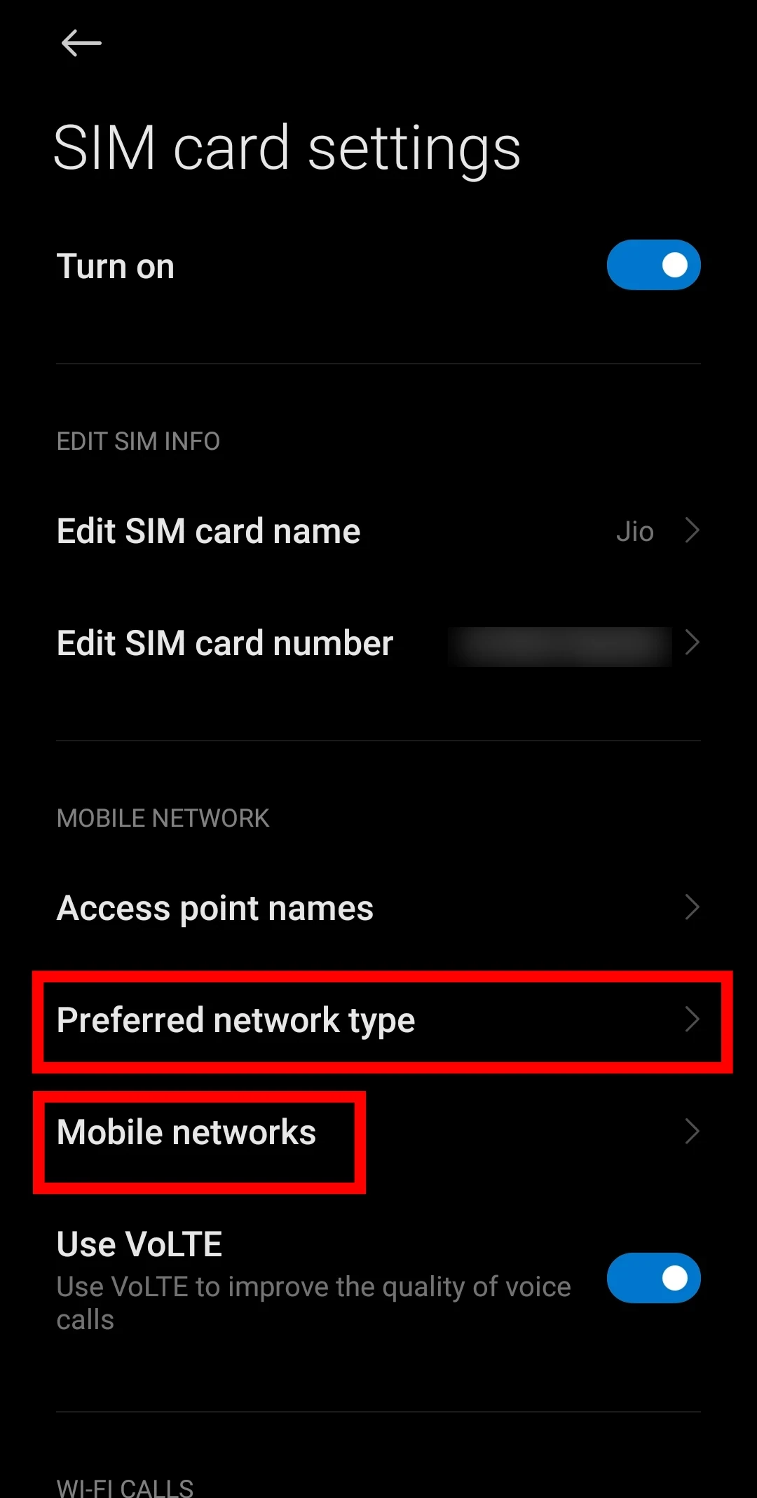 Select network manually