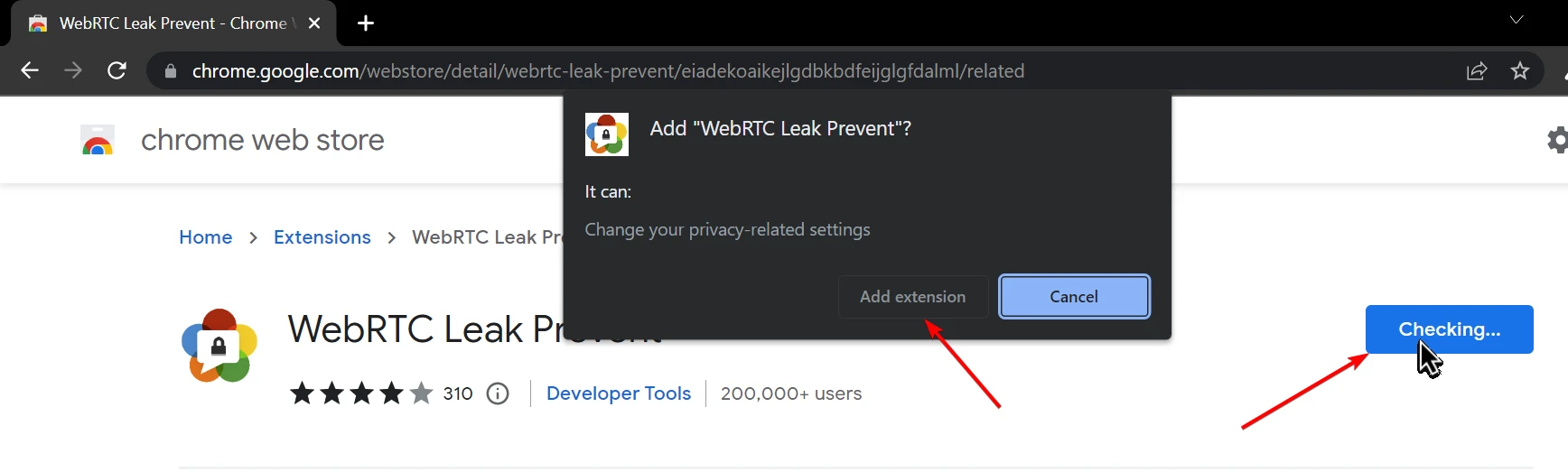 WebRTC leak prevent