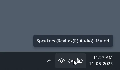 check system volume is not muted