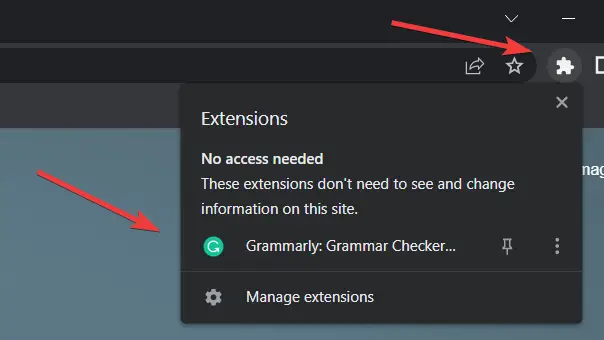 grammarly extension