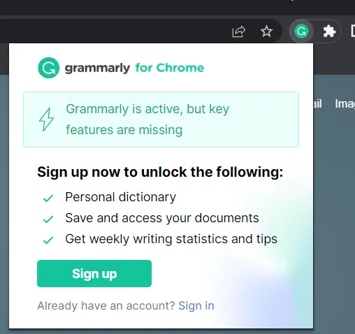 login with grammarly