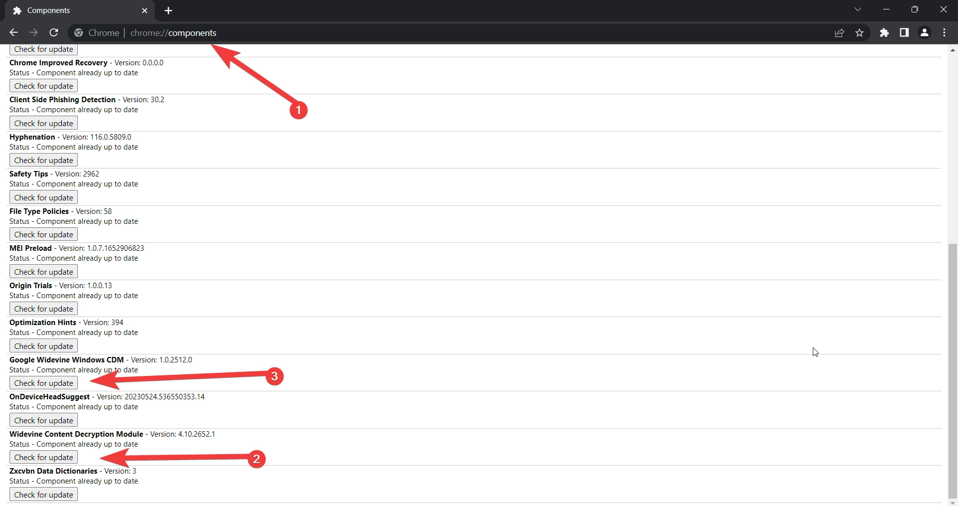 Check For Update Of Widevine Content Decryption Module