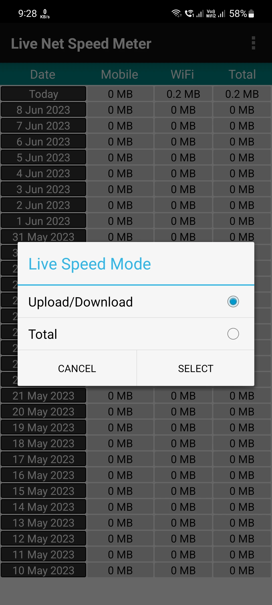 Live Speed Mode Option