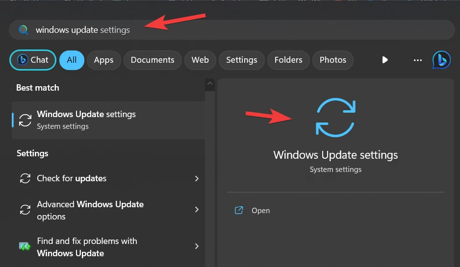 Open Windows Update Settings