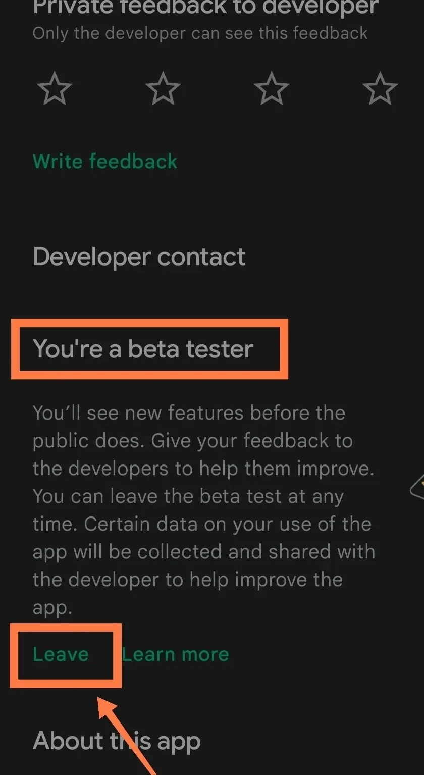 leave beta testing from Play Store edited 1