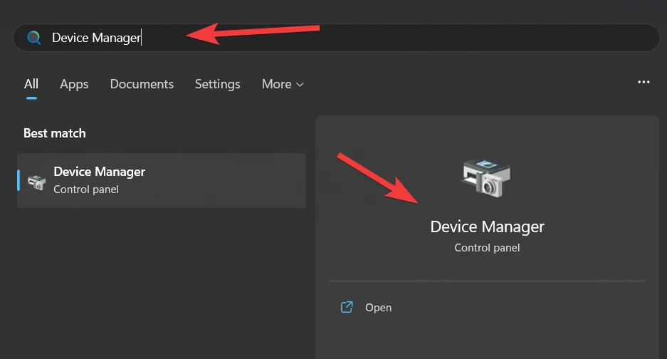 opening device manager